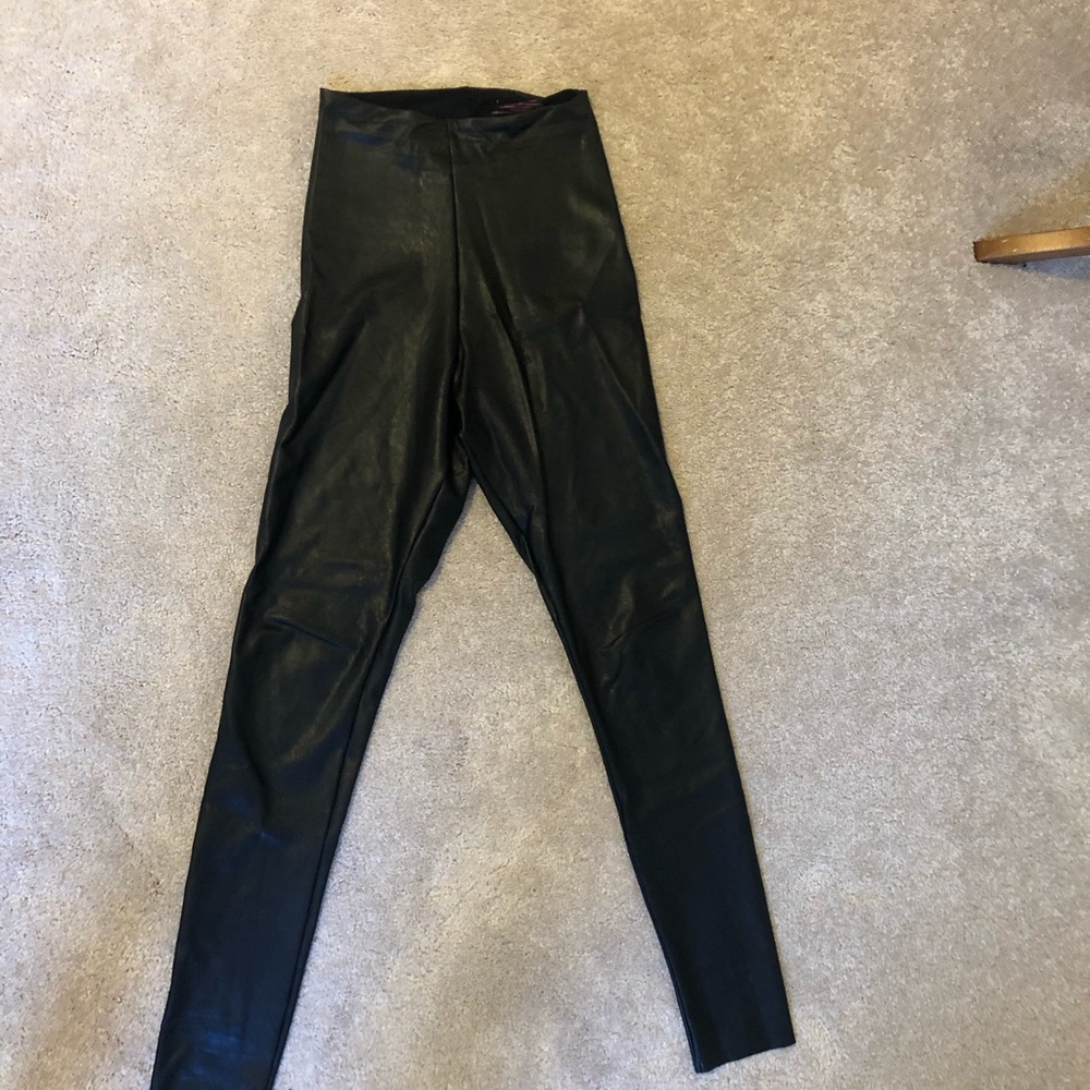 Ultra high leather leggings